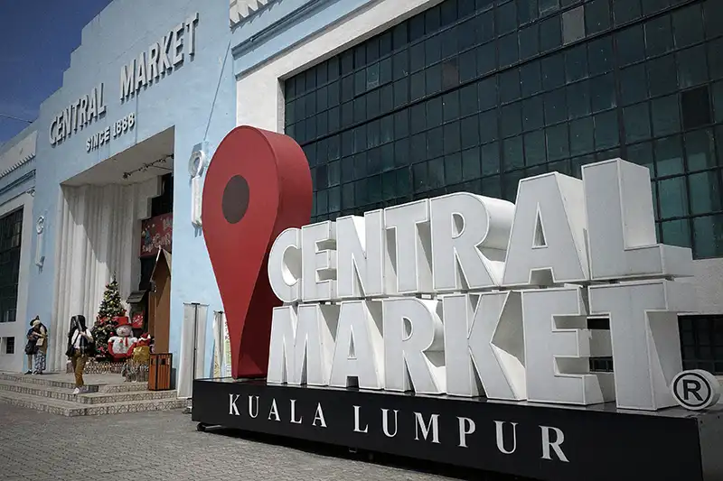 Central Market in Kuala Lumpur, a popular attraction for local crafts and souvenirs.
