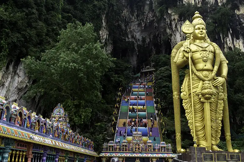 Batu Caves in Kuala Lumpur one of the most popular places to visit in Kuala Lumpur.